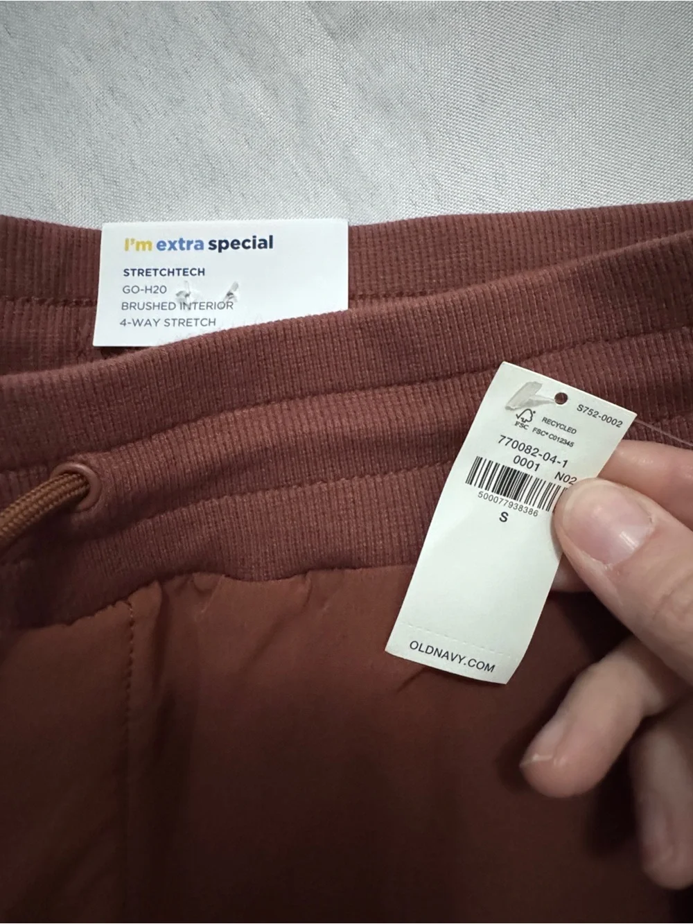 NWT Old Navy Stretchtech High Rise Jogger In Trident Maple Brown Size Small